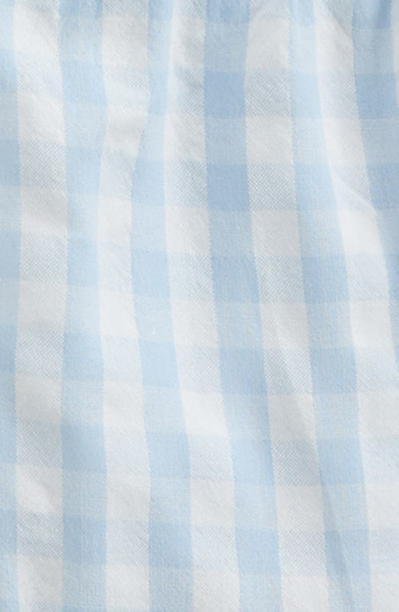 Nordstrom Cotton Polo Bodysuit & Shorts Set, Alternate, color, White- Blue Gingham