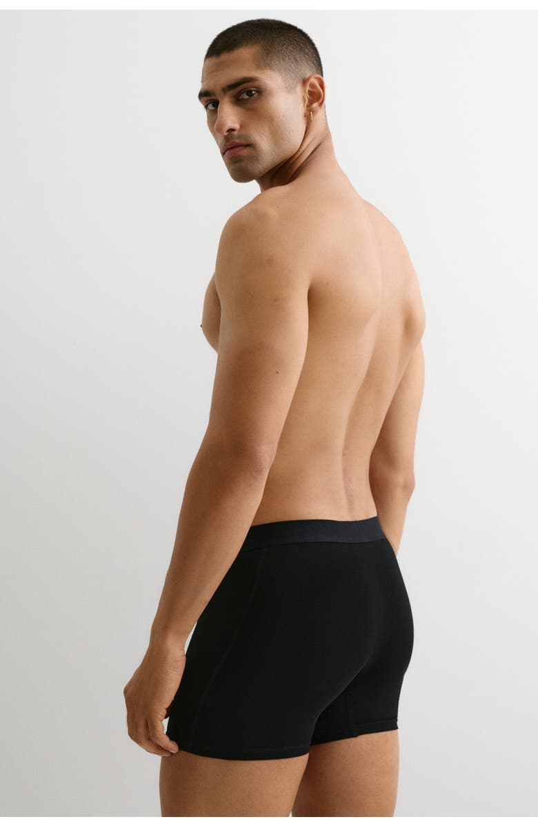 H&M 5-pack mid-length boxer briefs with lycra<sup>®</sup>, Alternate, color, Black