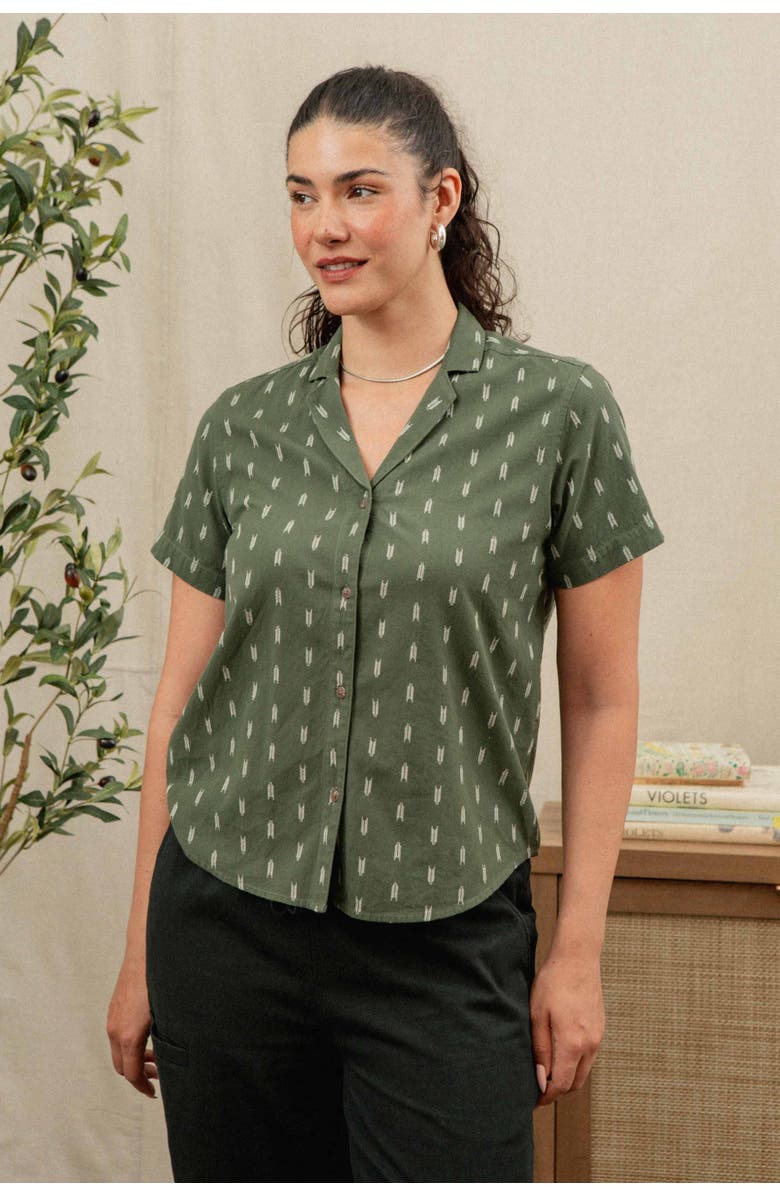 Bridge & Burn Wren Shirt, Alternate, color, Thyme Arrows