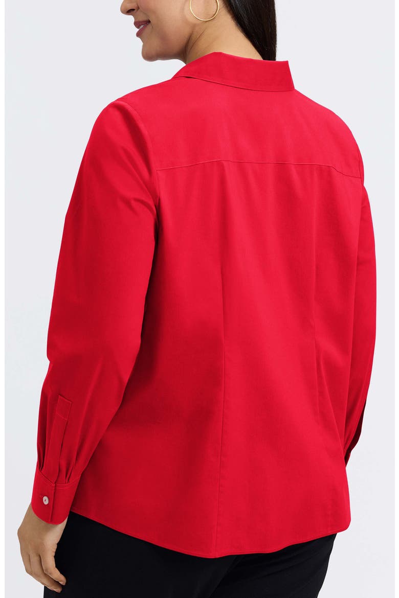 June Non-Iron Stretch Cotton Blend Button-Up Shirt, Alternate, color, SIMPLY RED