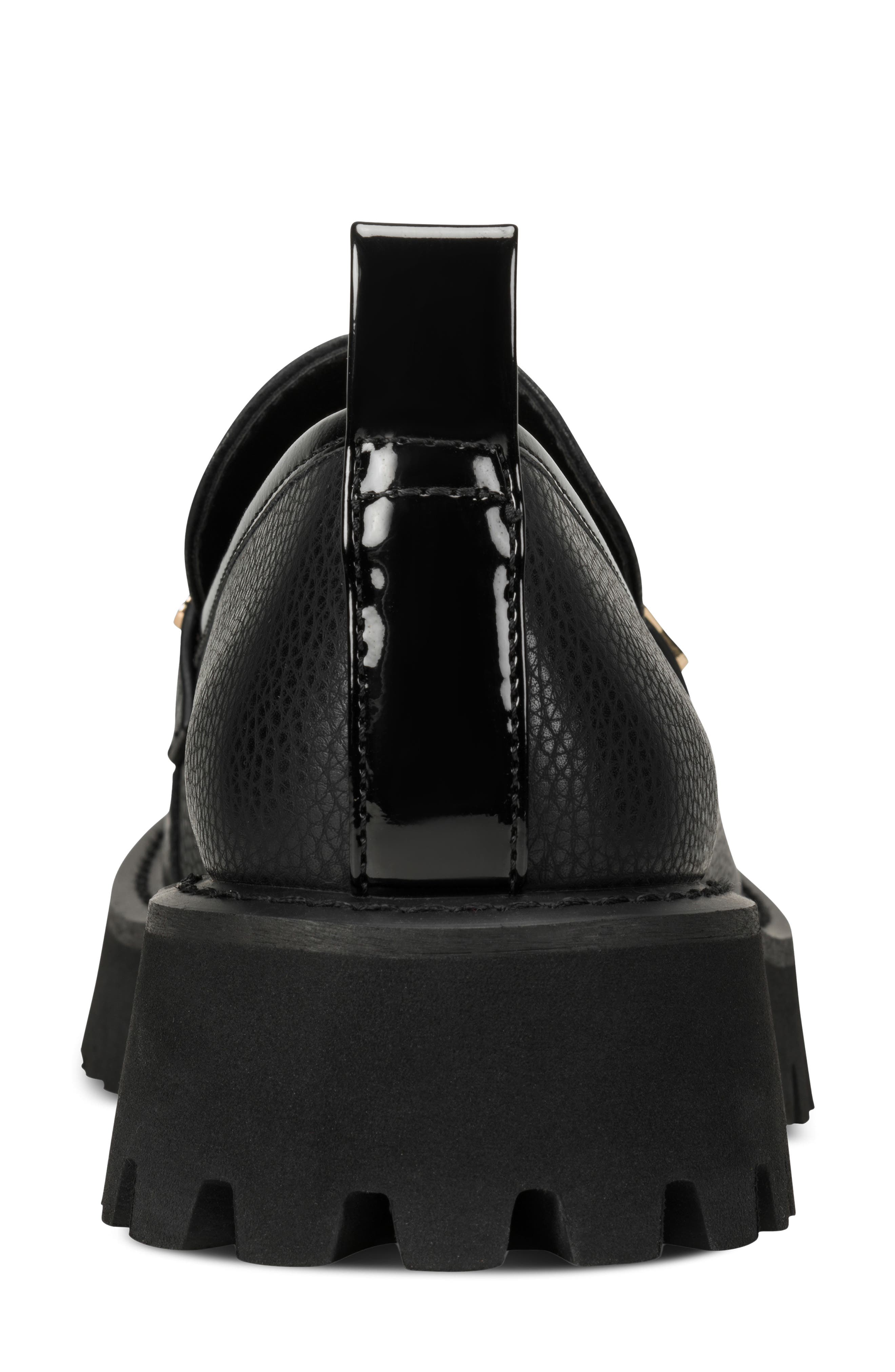 Greenly Platform Loafer, Alternate, color, BLACK