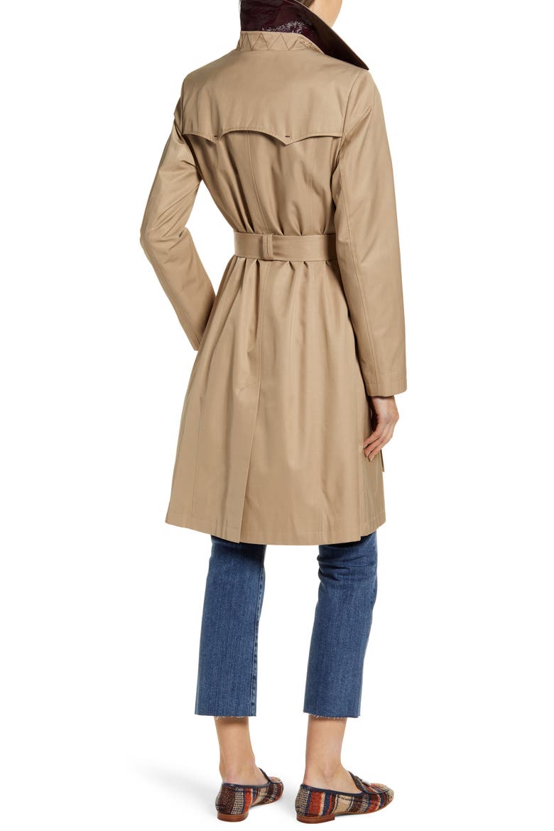 Double Breasted Trench Coat, Alternate, color, BEIGE
