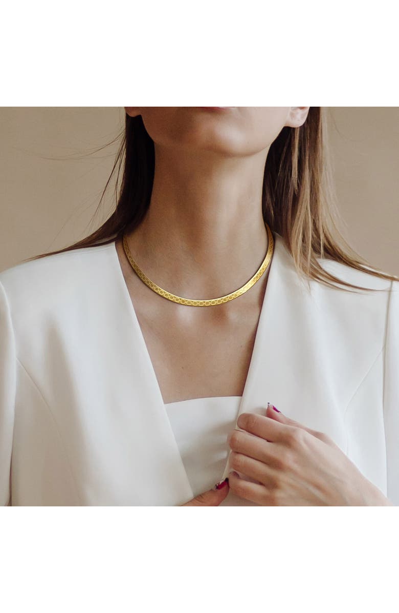 DELMAR Fancy Herringbone Chain Necklace, Alternate, color, 