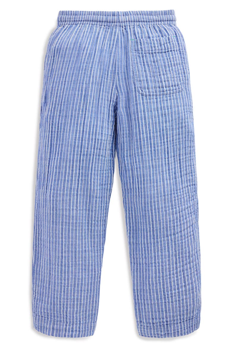 Kids' Double Cloth Cotton Pants, Alternate, color, BLUE STRIPES
