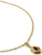 Mark Henry Ruby & Diamond Marquise Pendant Necklace