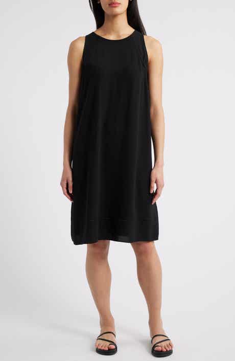 Eileen Fisher Sleeveless Silk A-Line Dress