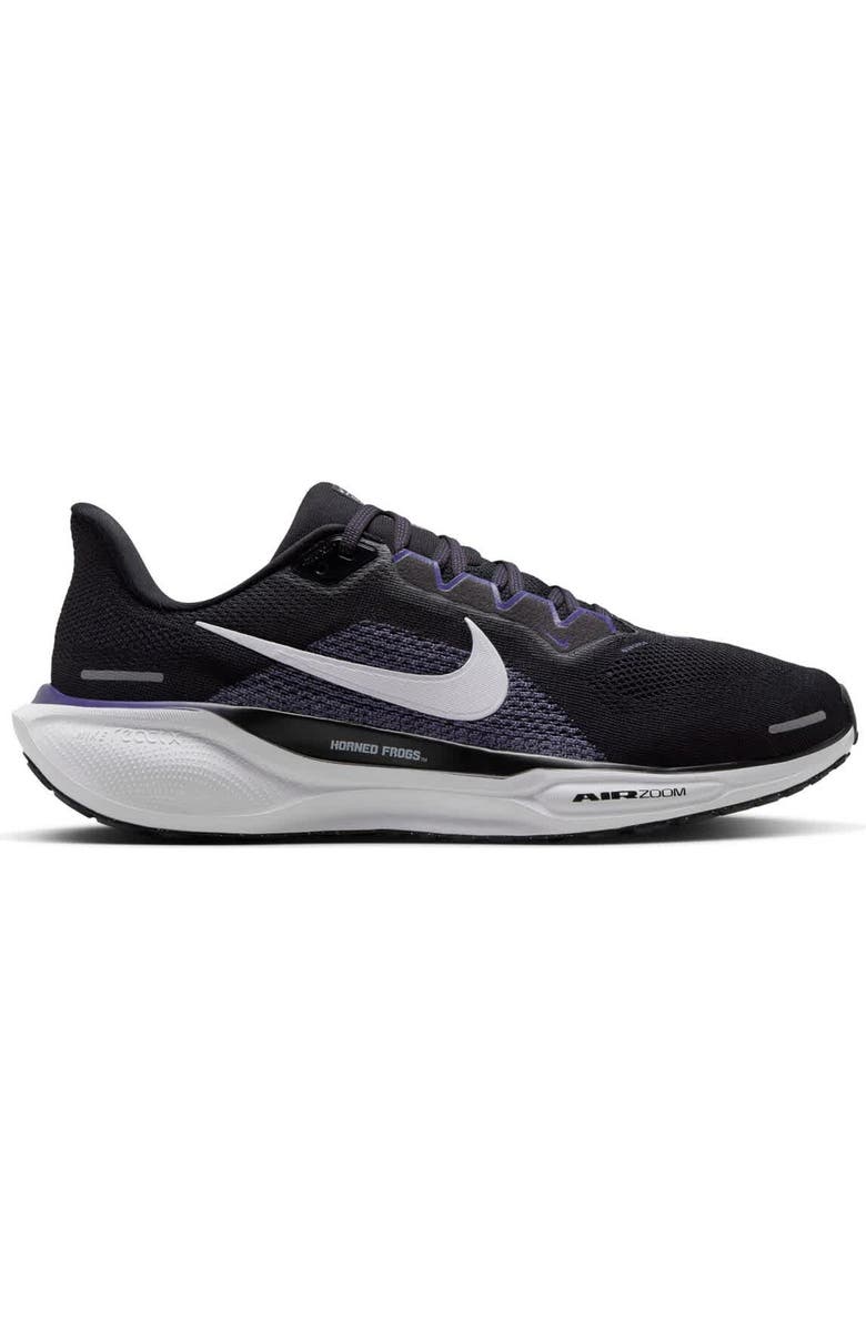 Nike Unisex Nike Black TCU Horned Frogs Zoom Pegasus 41 Running Shoes, Alternate, color, Black