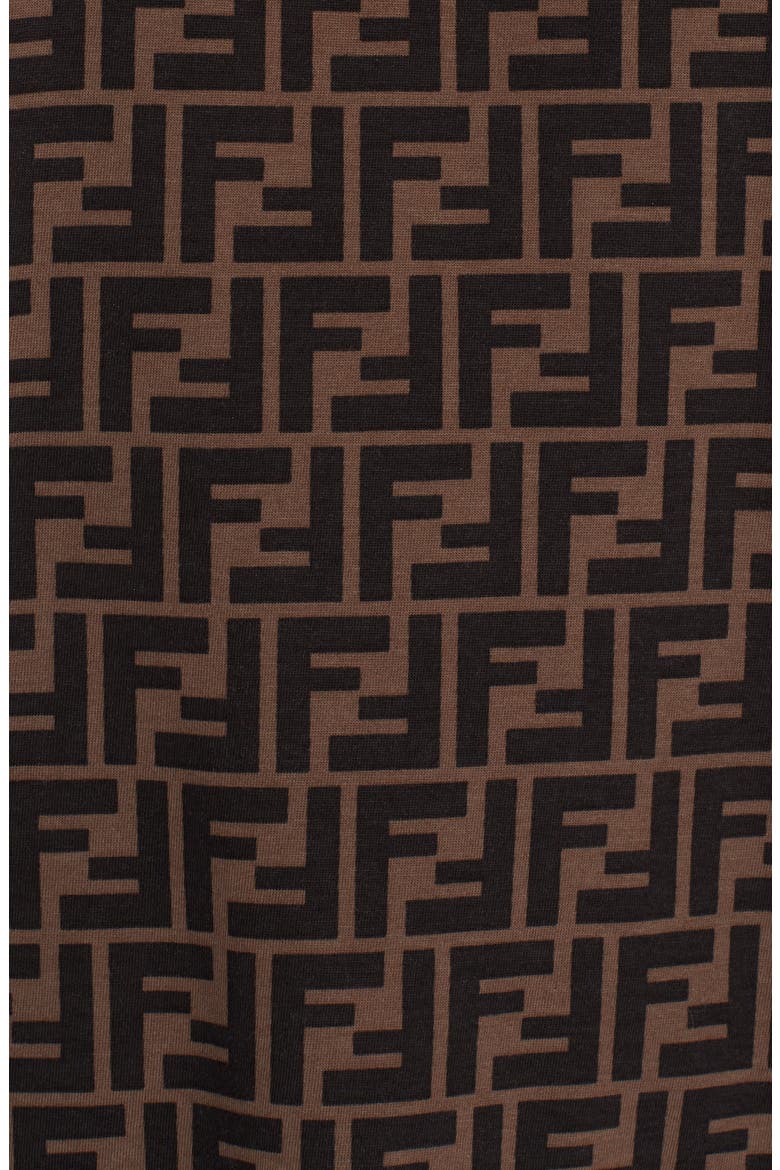 Double F Logo High/Low Cotton Tee, Alternate, color, F15NH BROWN