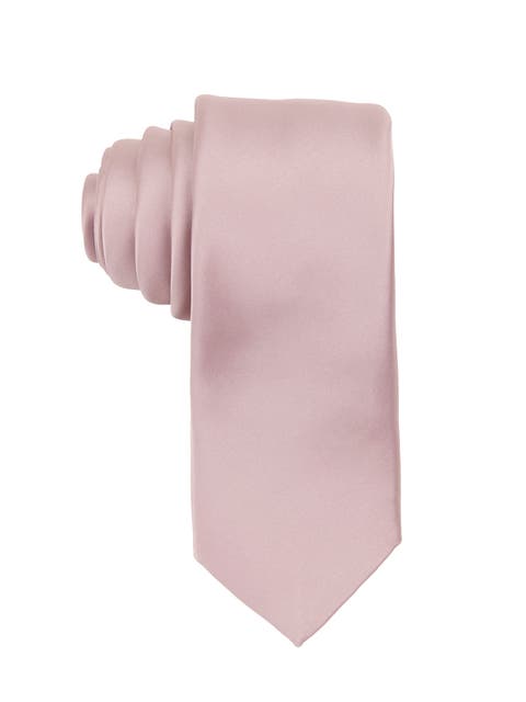 Men's Solid Satin X-Long Tie