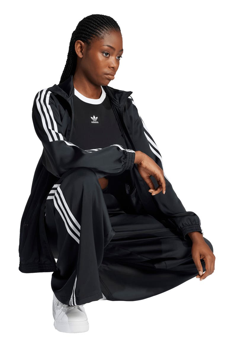 Recycled Polyester Satin Wide Leg Track Pants (Women) | Nordstrom