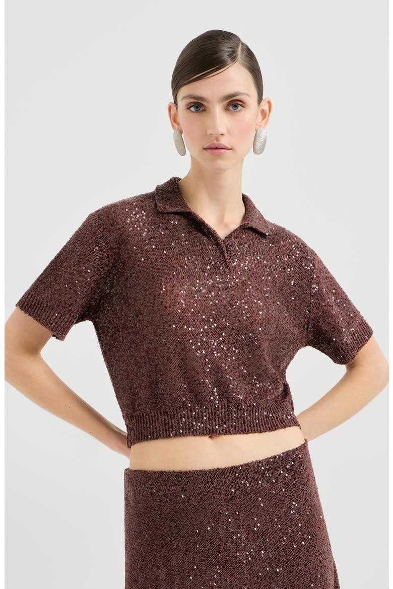 Polo-style sweater, Main, color, Bordeaux
