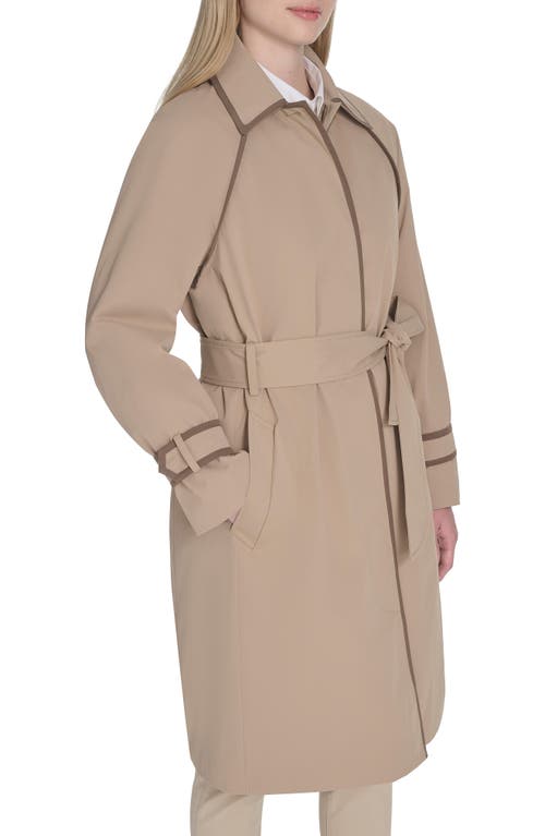 Cole Haan Water Resistant Twill Coat In Neutral