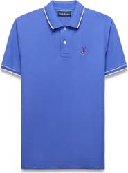 Psycho Bunny Brad Tipped Cotton Piqué Polo
