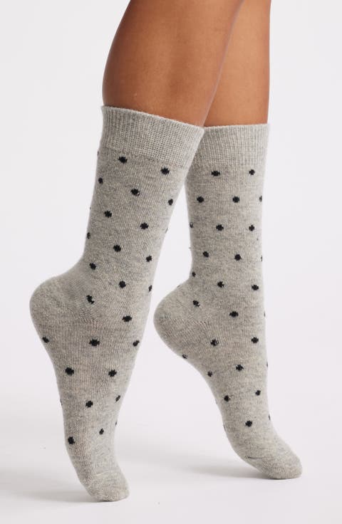 Polka Dot Crew Socks