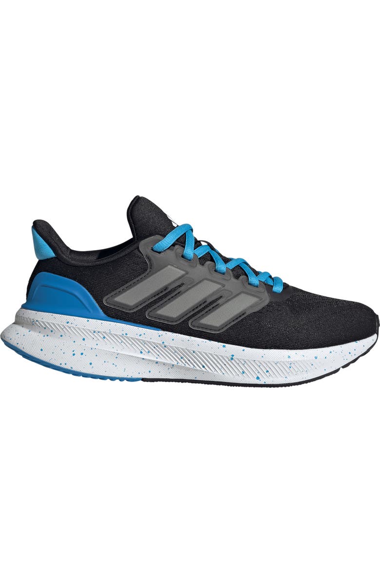 adidas Kids' Ultrarun 5 Sneaker, Alternate, color, Black/ White/ Lucid Ray Blue