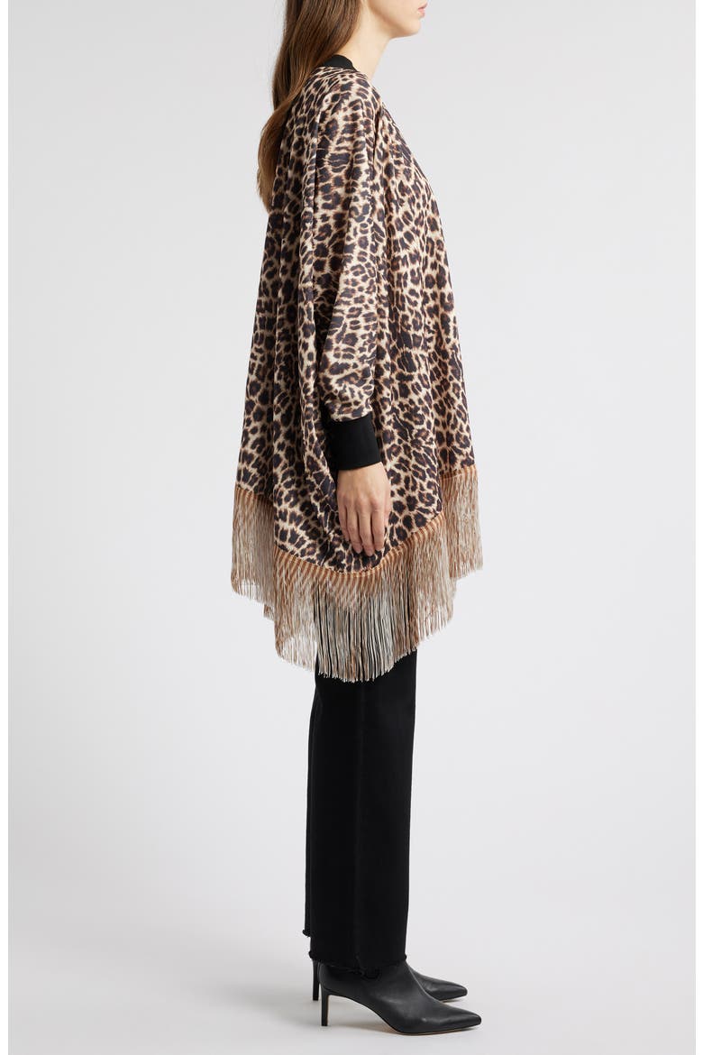 Leisa Faux Leopard Poncho, Alternate, color, LEOPARD