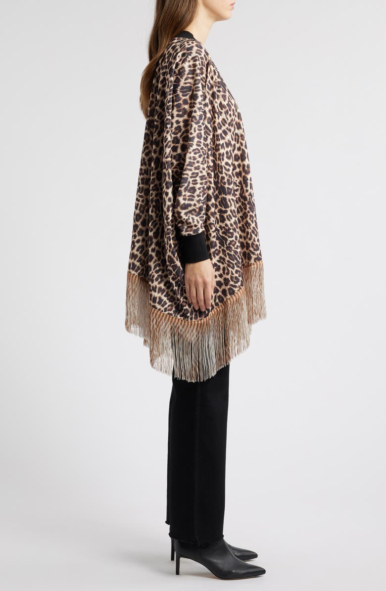 NIKKI LUND Leisa Faux Leopard Poncho, Alternate, color, Leopard