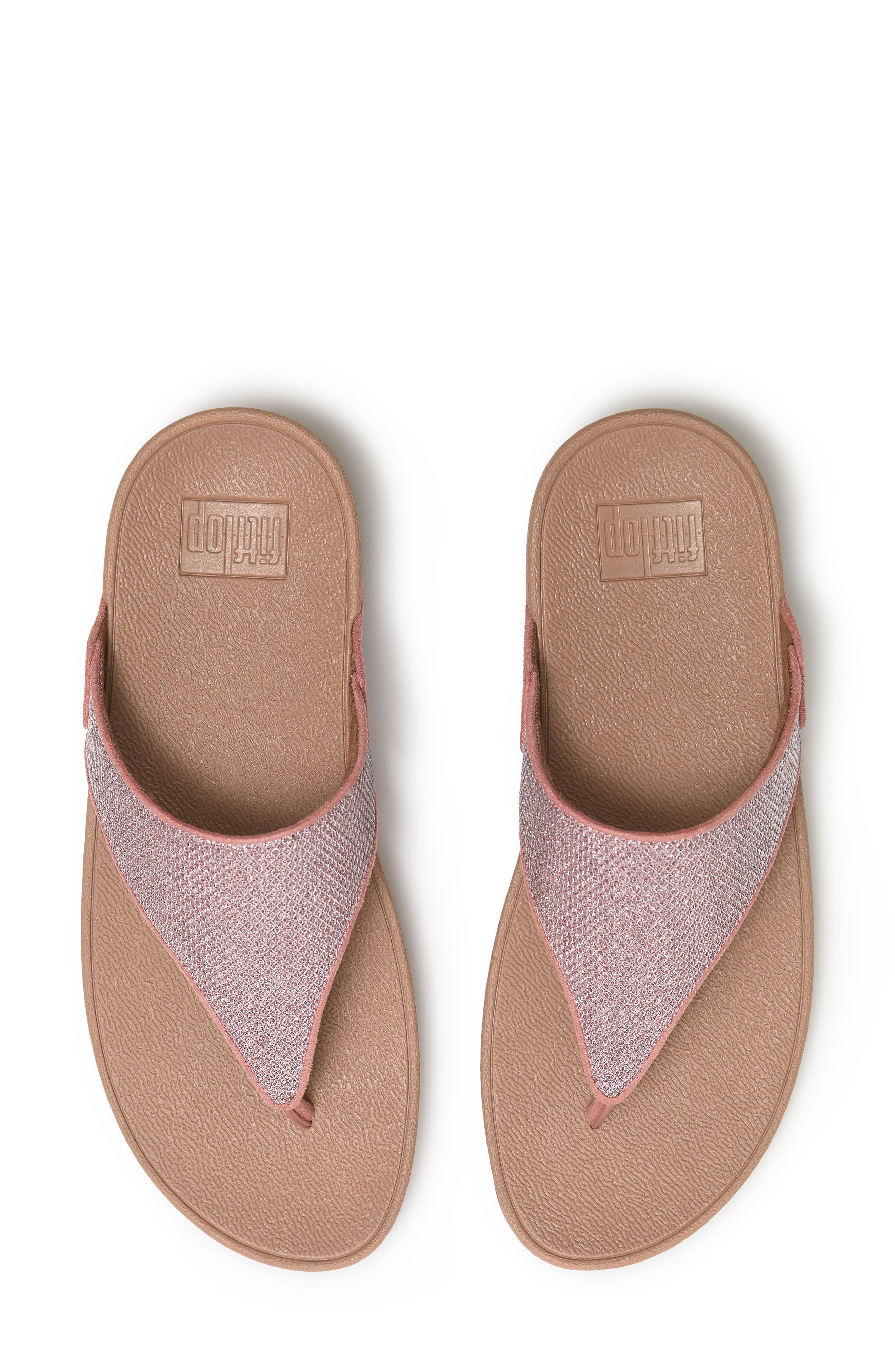 Lulu Shimmerglitz Toe Post Sandal, Alternate, color, DESERT BLUSH