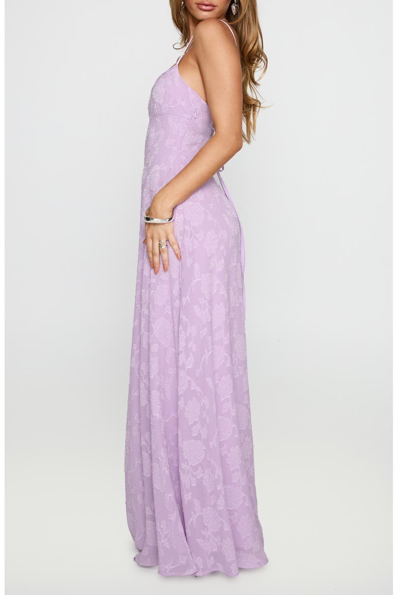 South of France Floral Burnout Maxi Dress, Alternate, color, LILAC