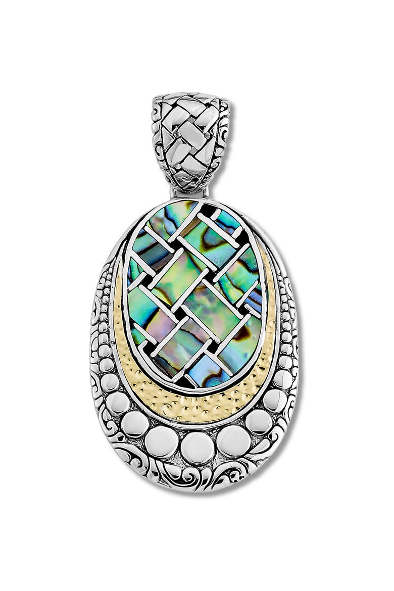 Woven Pendant, Main, color, BLUE AND GREEN