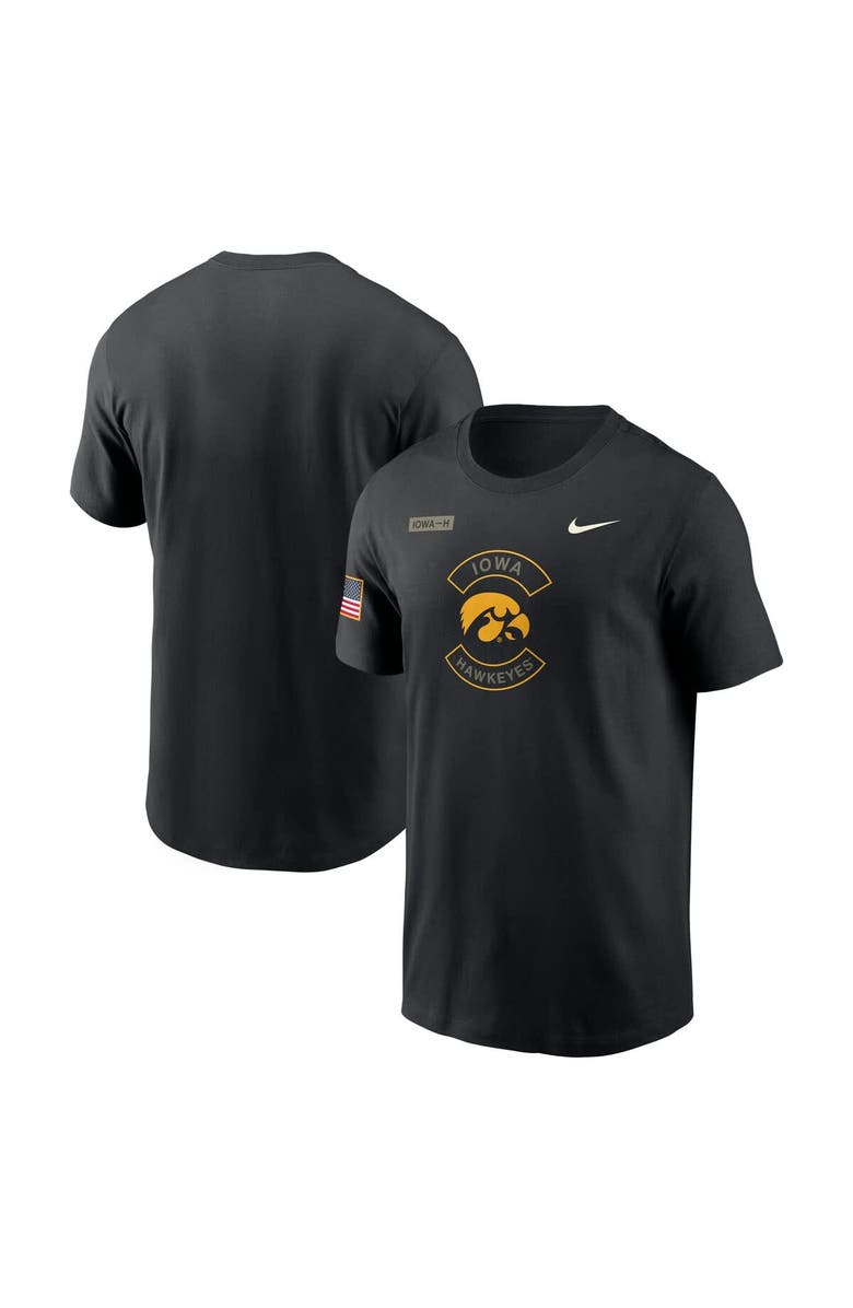 Nike Men's Nike Black Iowa Hawkeyes 2025 Military Appreciation Performance T-Shirt, Main, color, Black