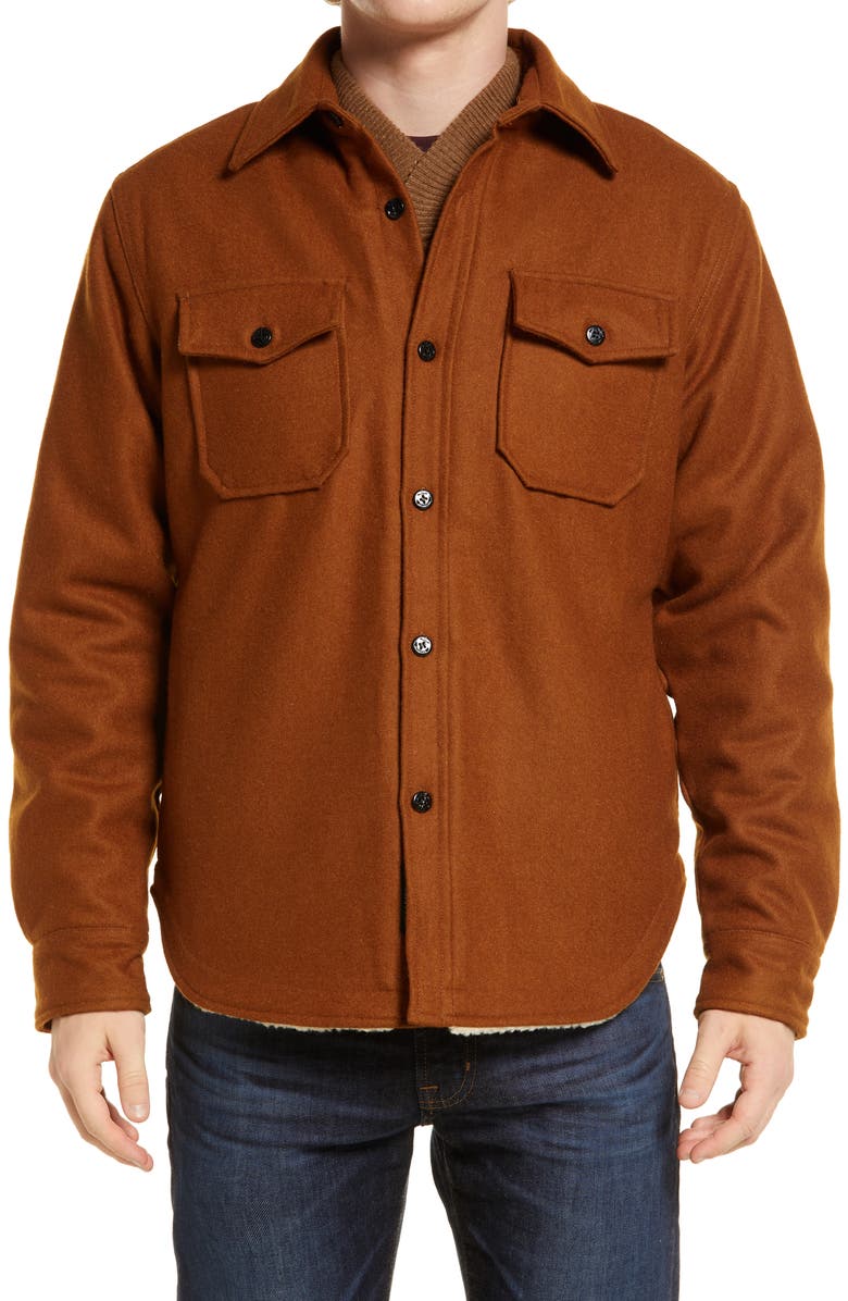 Schott NYC Wool Blend Shirt Jacket, Alternate, color,
