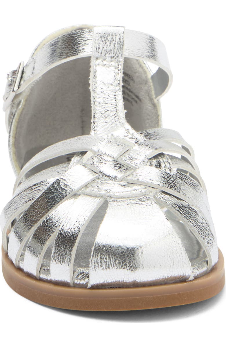 NORDSTROM RACK Kids' Juniper Fisherman Sandal, Alternate, color, Silver Metallic