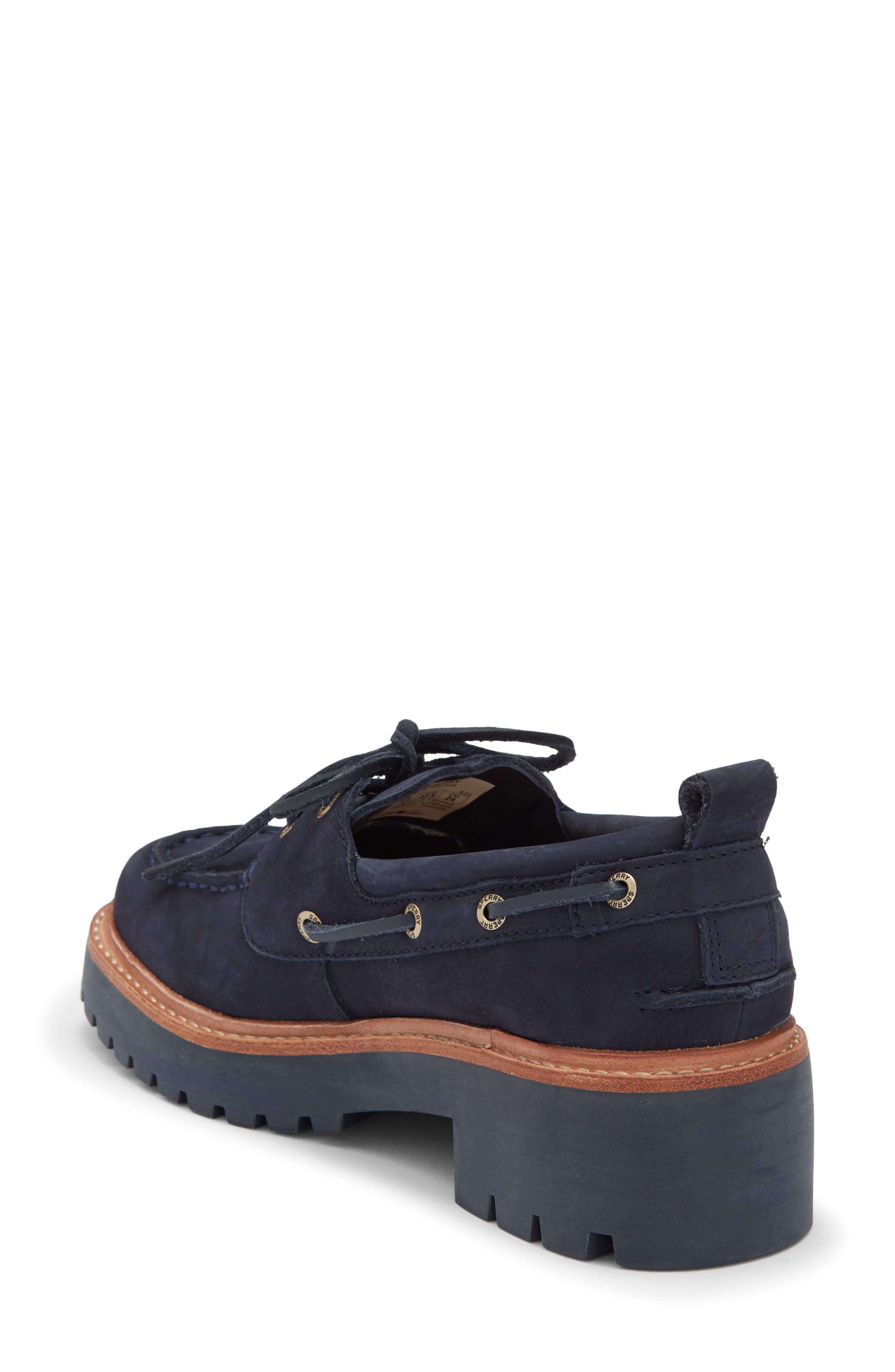 Lug Sole Boat Shoe, Alternate, color, NAVY