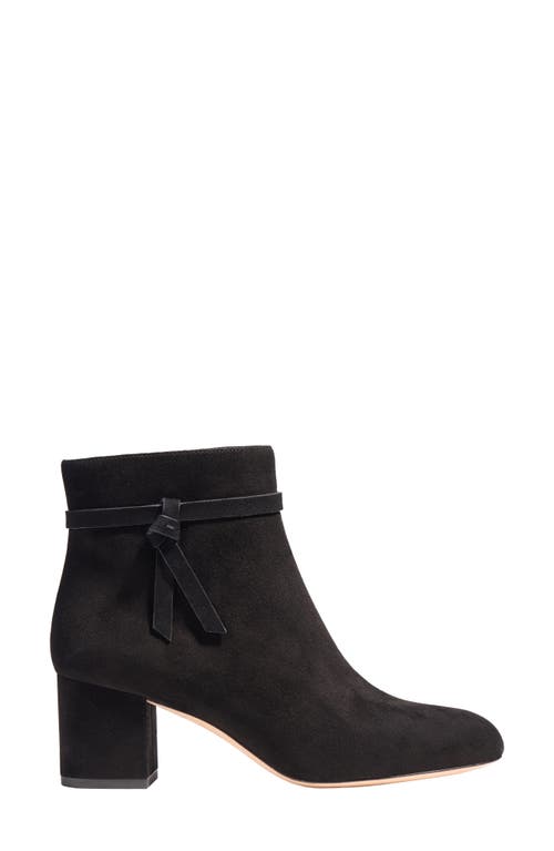 Kate Spade Knott Womens Suede Side Bow Booties In Black