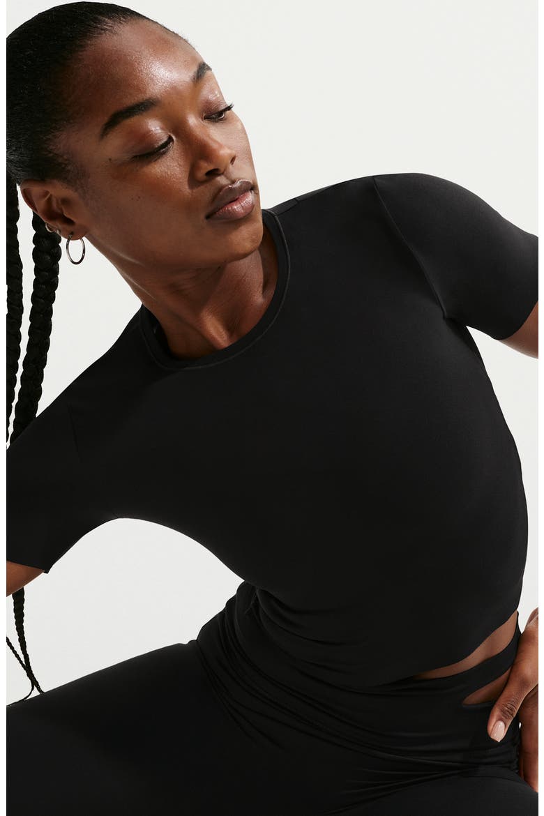 Zenvy Dri-FIT Short-Sleeve Top, Alternate, color, BLACK/ COOL GREY