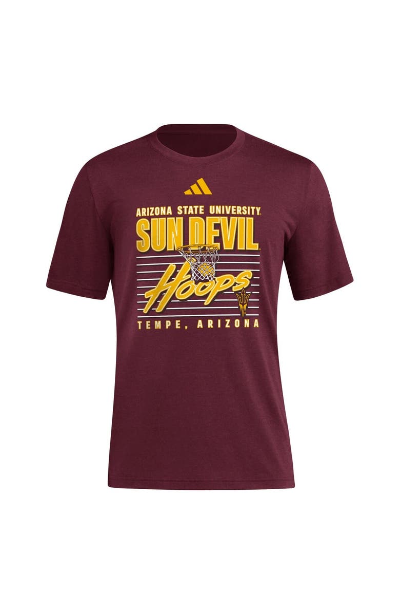 adidas Men's adidas Maroon Arizona State Sun Devils Locker Swish Tri-Blend T-Shirt, Alternate, color, Maroon