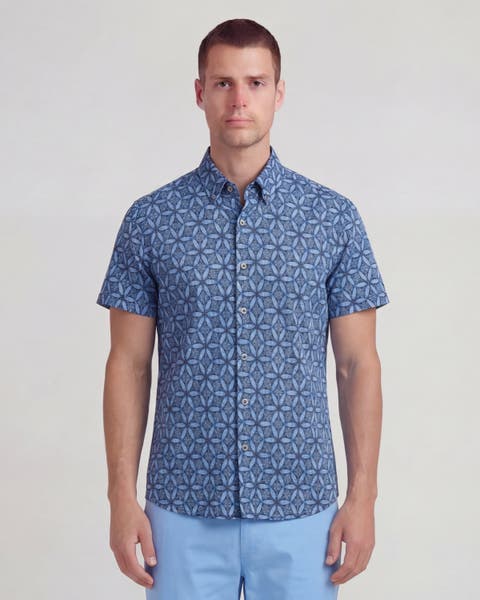 Tribal Mens Merino Wool Button-up Shirt
