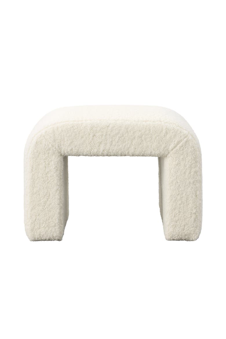 Knox Faux Sheepskin Accent Bench, Alternate, color, Ivory