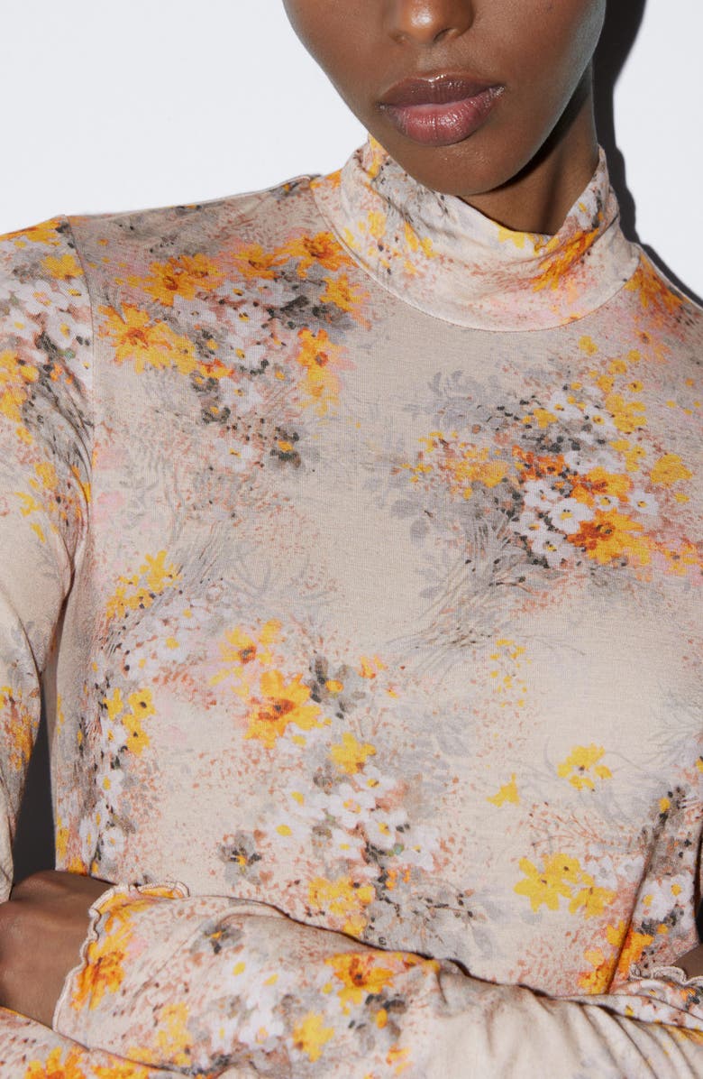 
Other Stories Floral Mock Neck Top, Alternate, color, Beige Dusty Light