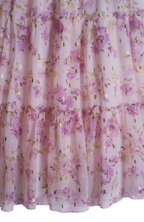 Shop Zunie Kids' Smocked Tank Top & Maxi Skirt Matching Set In Ivory/orchid
