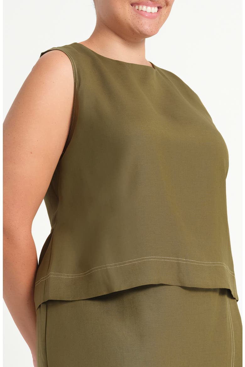 Sonnet Tie Back Sleeveless Top, Alternate, color, FERN