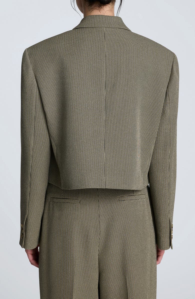 Kenneth Cole Crop Boyfriend Suit Jacket, Alternate, color, Black/ Almond Milk