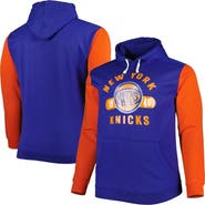 FANATICS Men's Fanatics Blue/Orange New York Knicks Big & Tall Bold Attack Pullover Hoodie