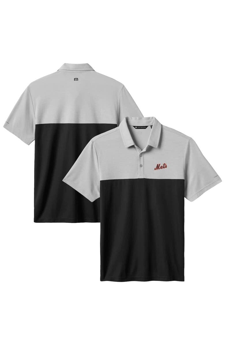 TravisMathew Men's TravisMathew Gray/Black New York Mets Home Run Leader Polo, Alternate, color, Gray