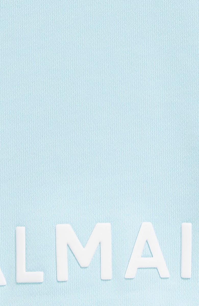 Balmain Kids' Logo Graphic Sleeveless Hoodie, Alternate, color,