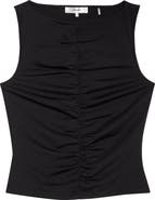 FRAME Ruched Sleeveless Top