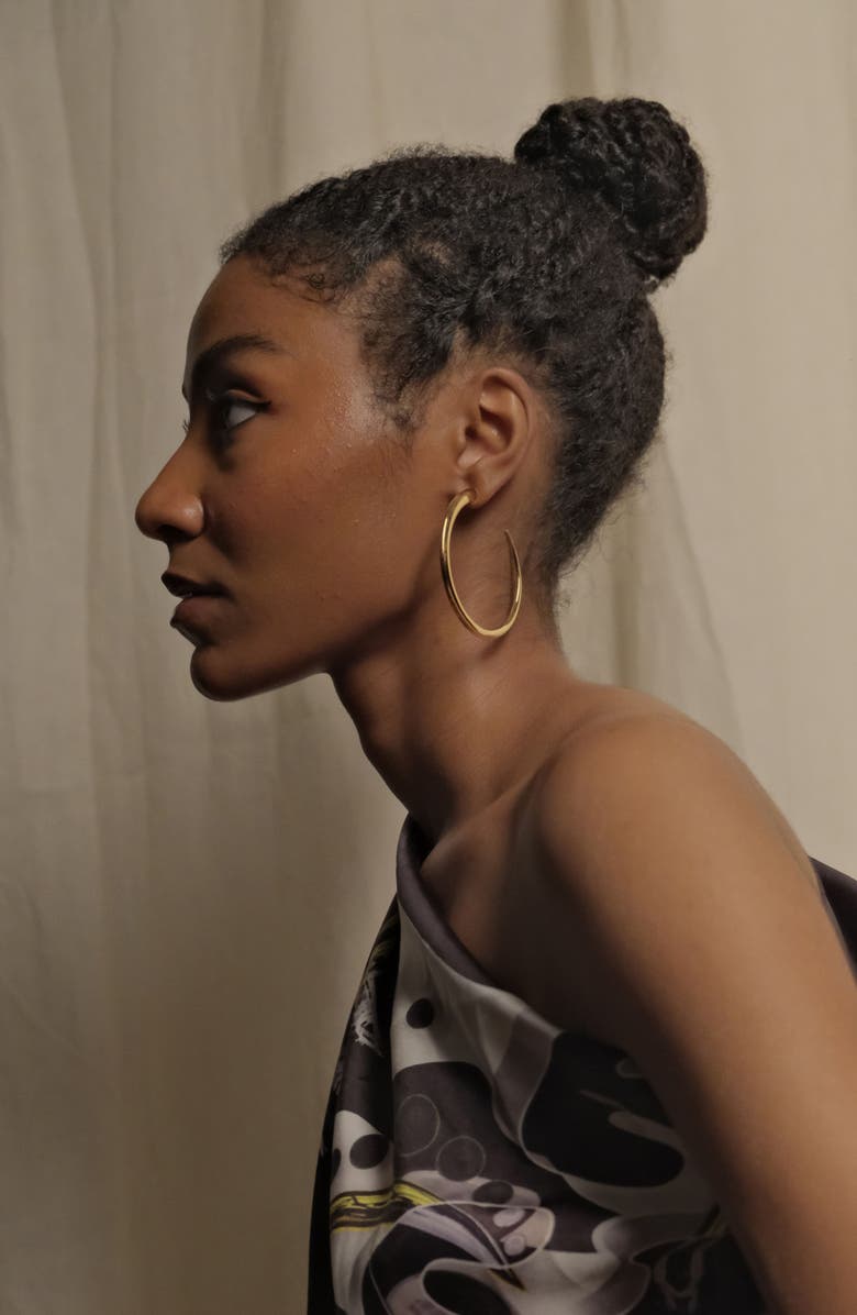 Khiry Khartoum Tapered Hoop Earrings, Alternate, color, 