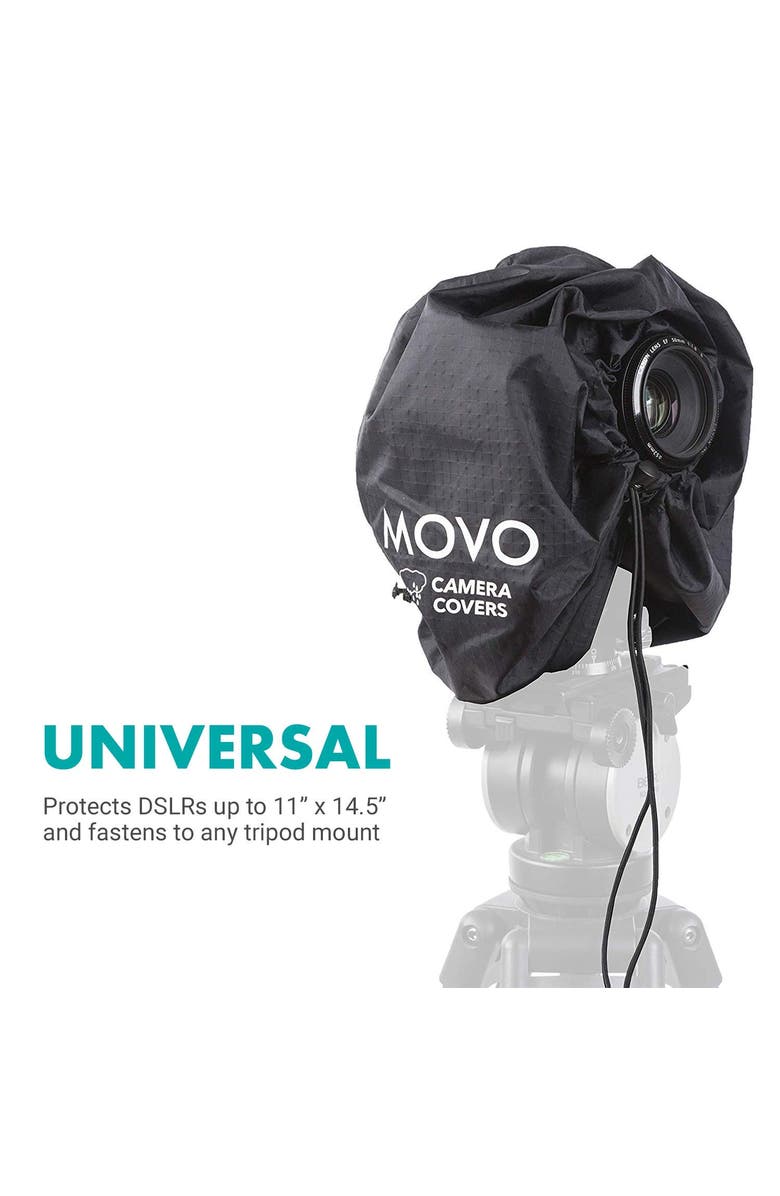 MOVO CRC11 Storm Raincover Protector for DSLR Cameras, Lenses, Photographic Equipment, Alternate, color, Black