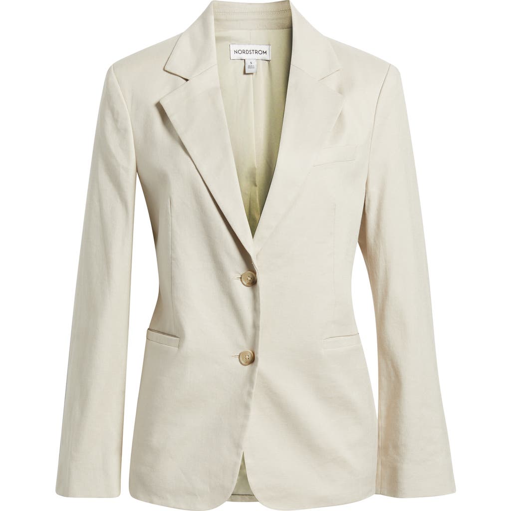 Nordstrom Stretch Linen Blend Boyfriend Blazer