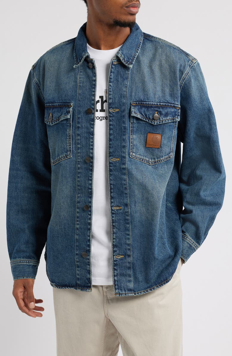 Carhartt Work In Progress Lincoln Denim Shirt Jacket, Main, color, 