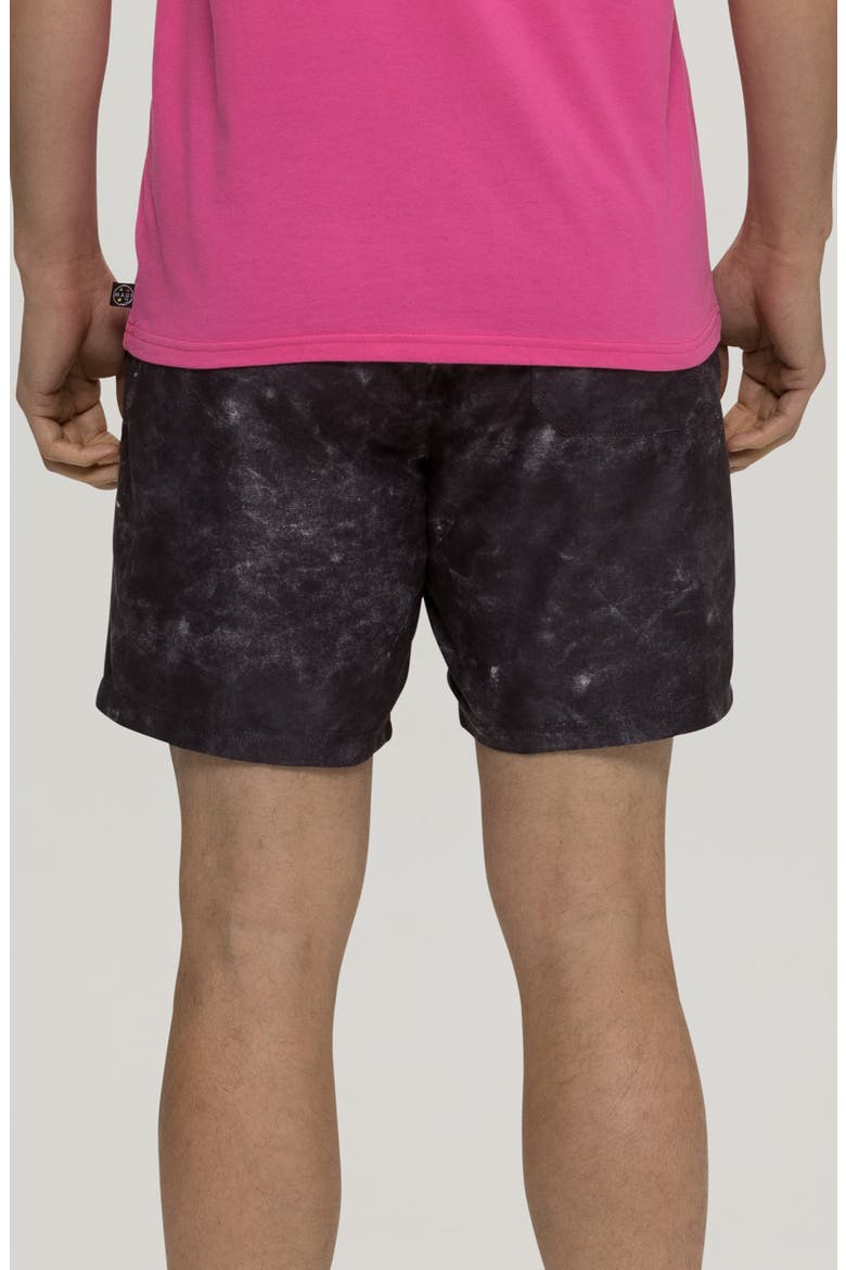 Surf Shop Microfiber Swim Trunks, Alternate, color, BLACK