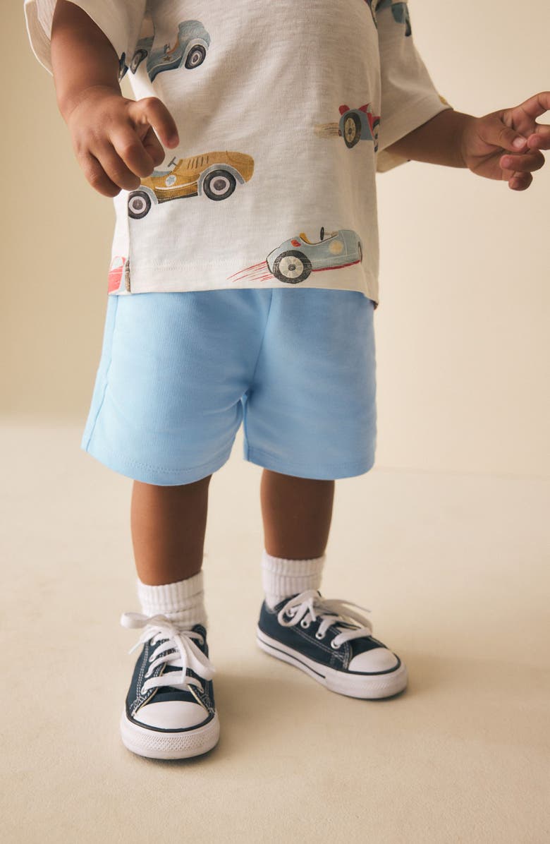 NEXT Kids' Core Jersey Shorts, Alternate, color, Blue