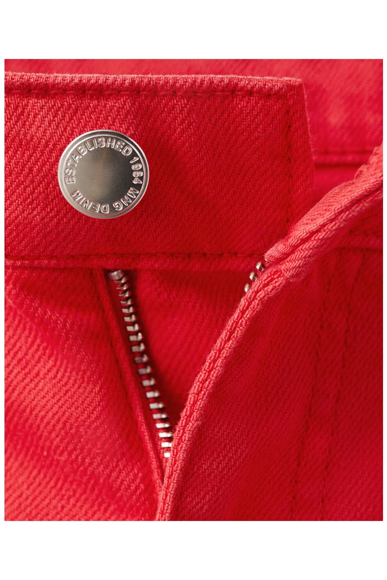 Low Rise Wide Leg Jeans, Alternate, color, RED