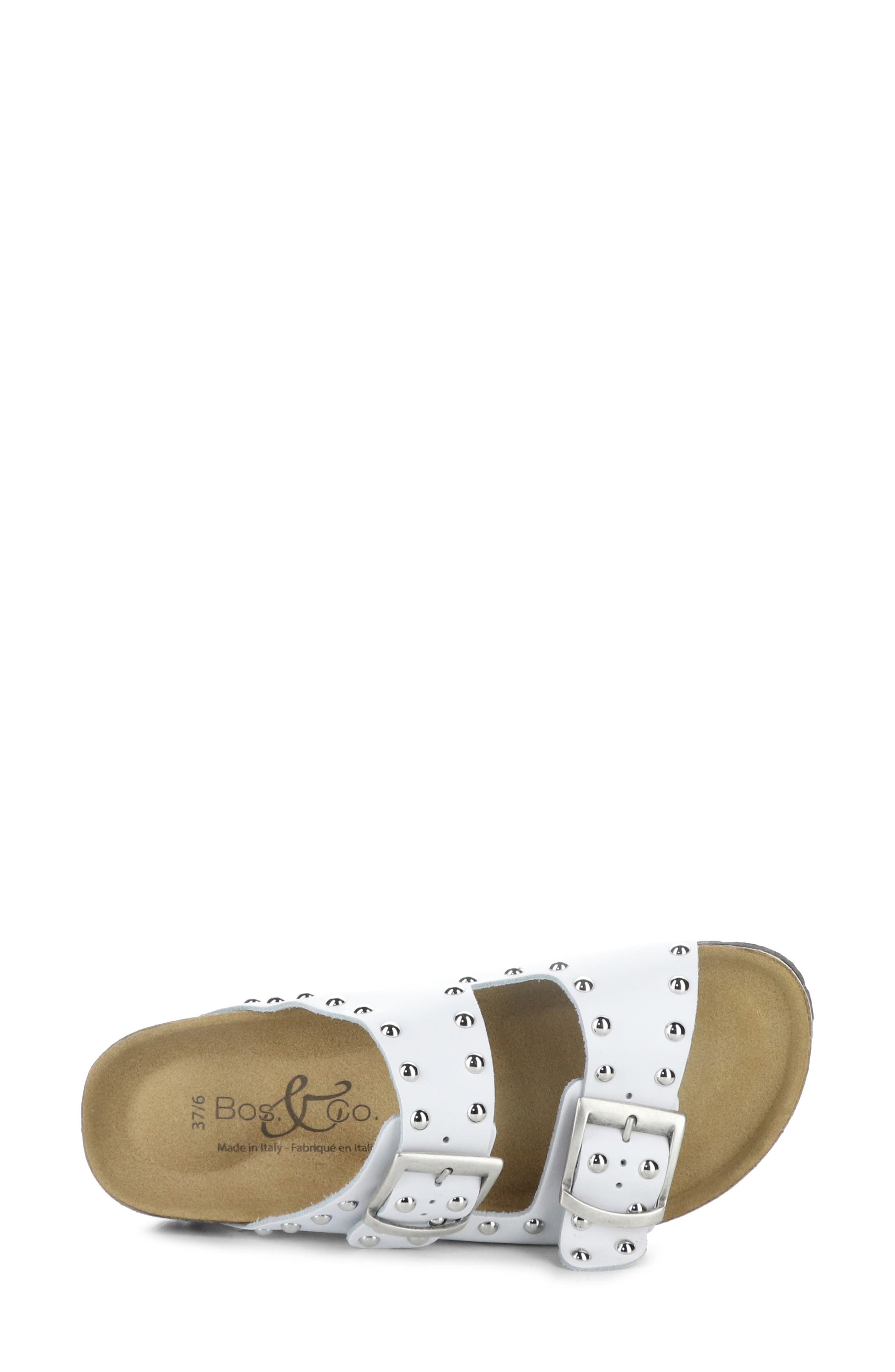Perrin Studded Slide Sandal, Alternate, color, WHITE
