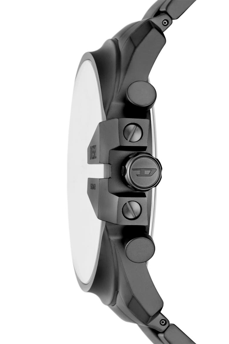 Mega Chief Gunmetal Chronograph Bracelet Watch, 48mm, Alternate, color, GRAY
